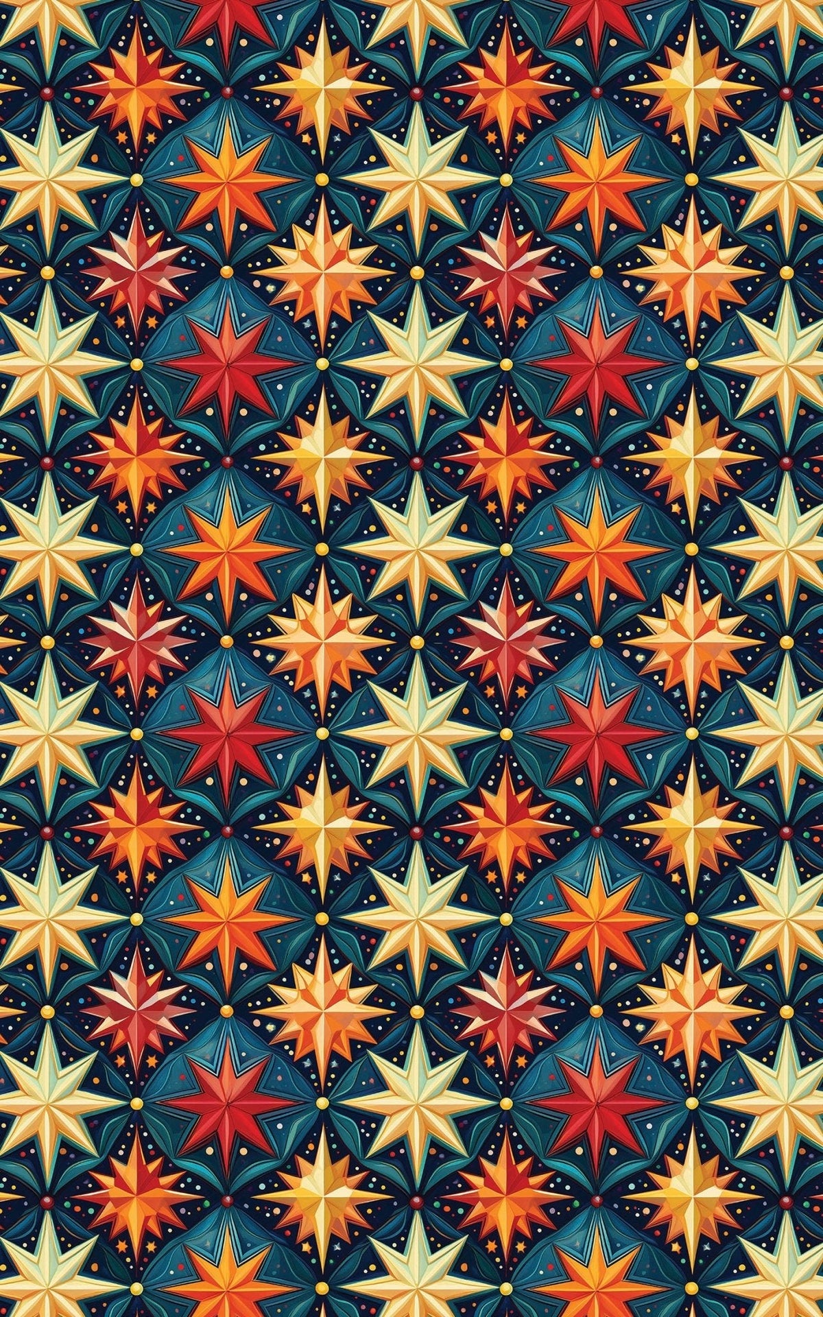 Midnight Gold Starburst Wrapping Paper