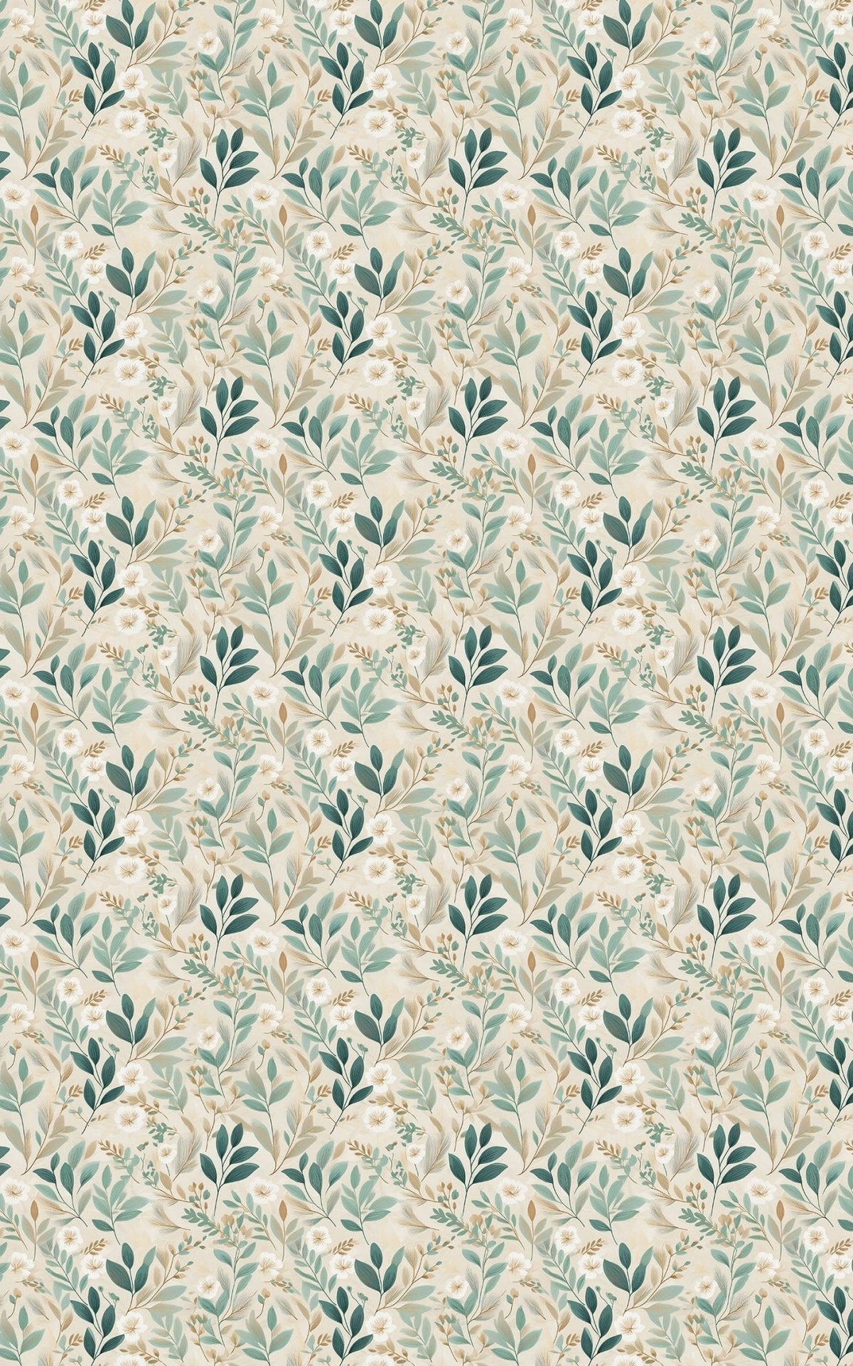 Soft Sage Blooms Wrapping Paper