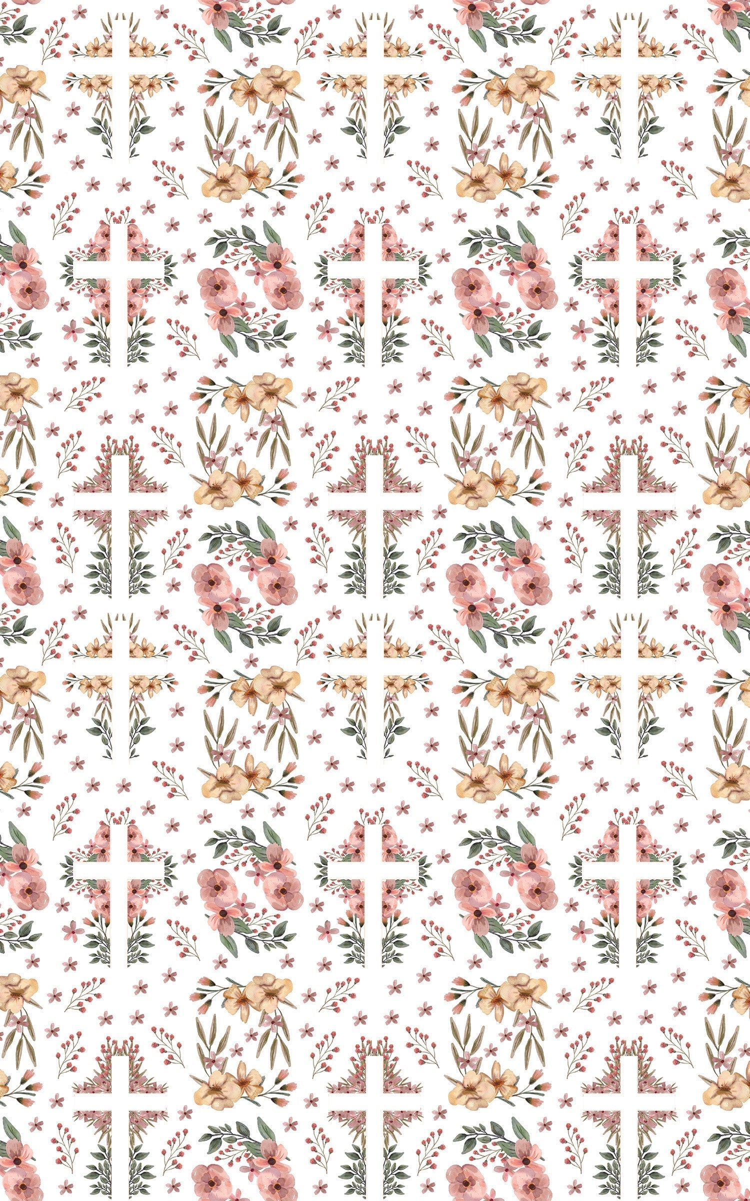 Easter Floral Cross - Earth Tone