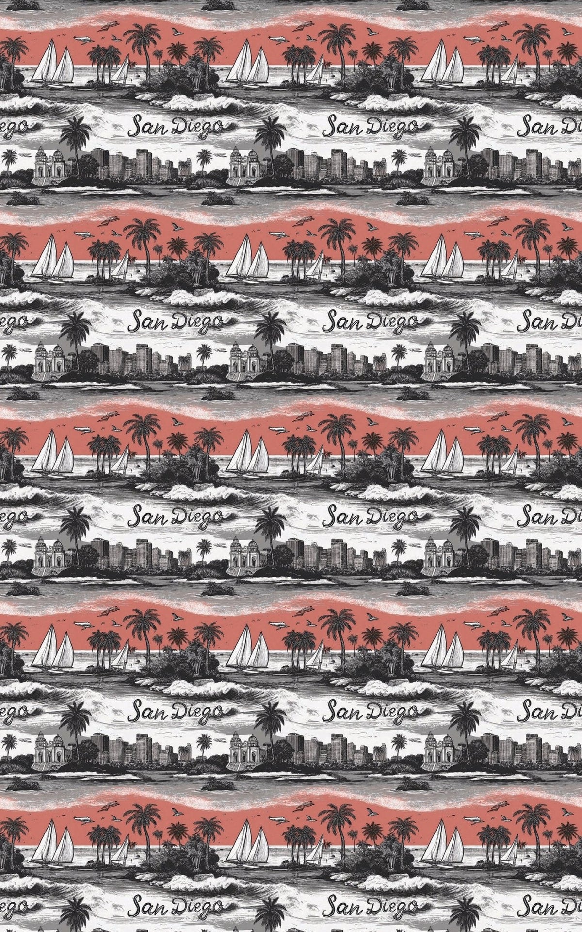 San Diego – Coastal Cool Wrapping Paper