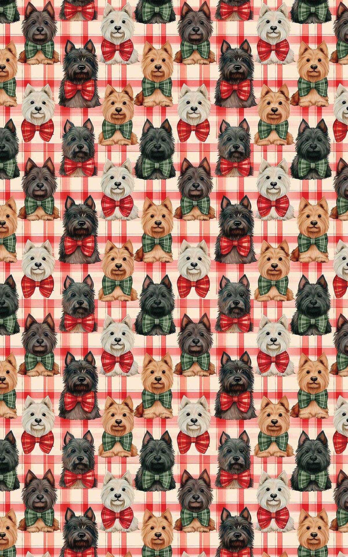 Scottish Terrier Plaid Parade Wrapping Paper