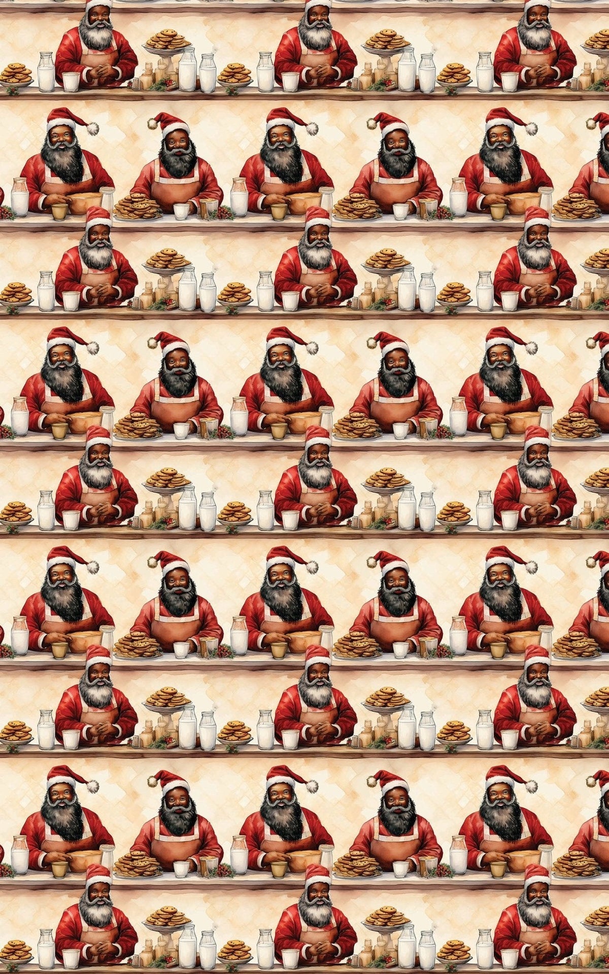 Santas Cookie Break Wrapping Paper