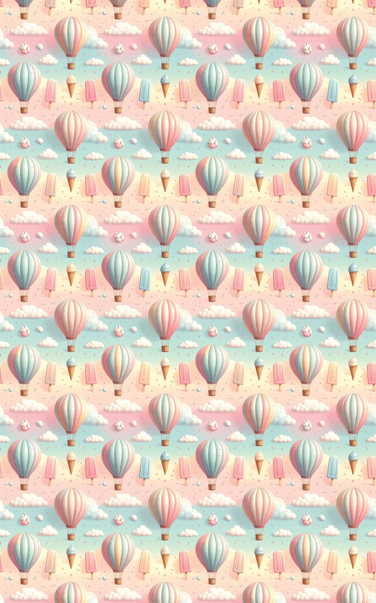 Sweet Treat Hot Air Balloons Wrapping Paper