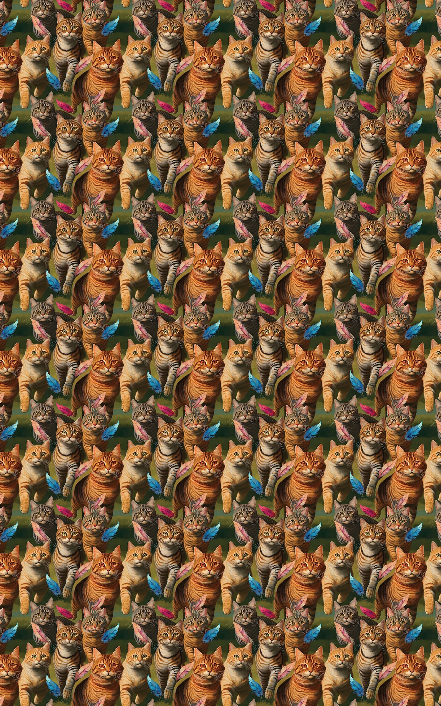 Tabby Cat Chasing
