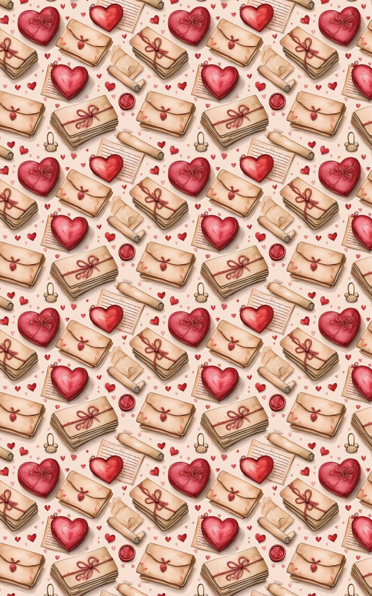 Vintage Love Letters Wrapping Paper