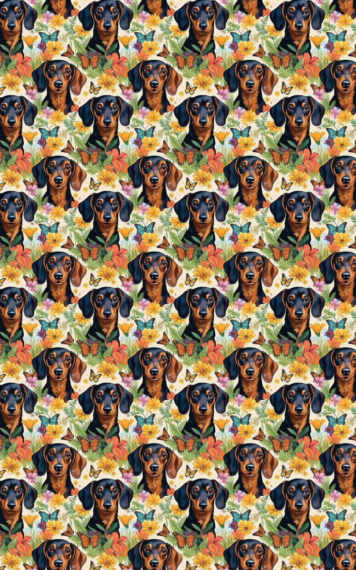 Dachshund Garden Party Wrapping Paper