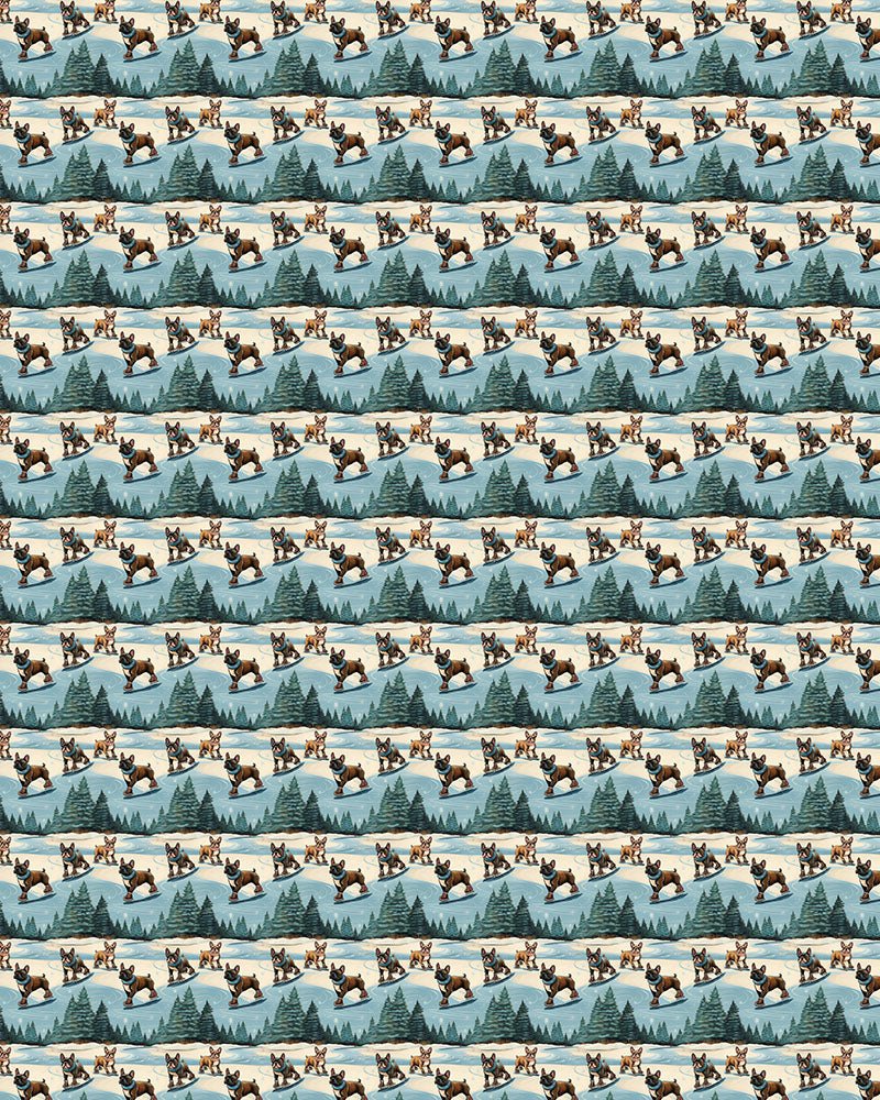 Frenchie Pirouettes Sherpa Blanket
