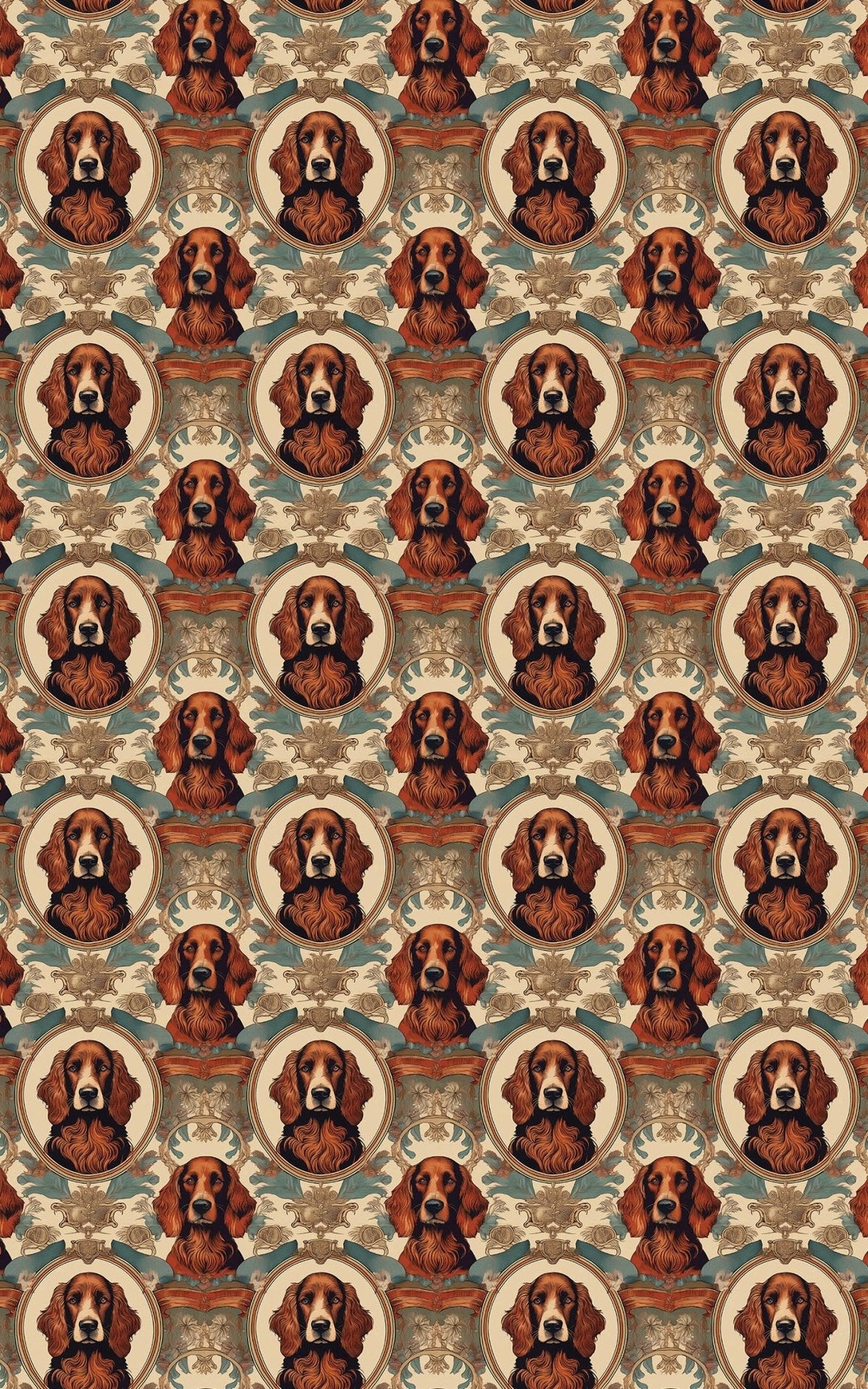 Irish Setter Classic Toile Wrapping Paper