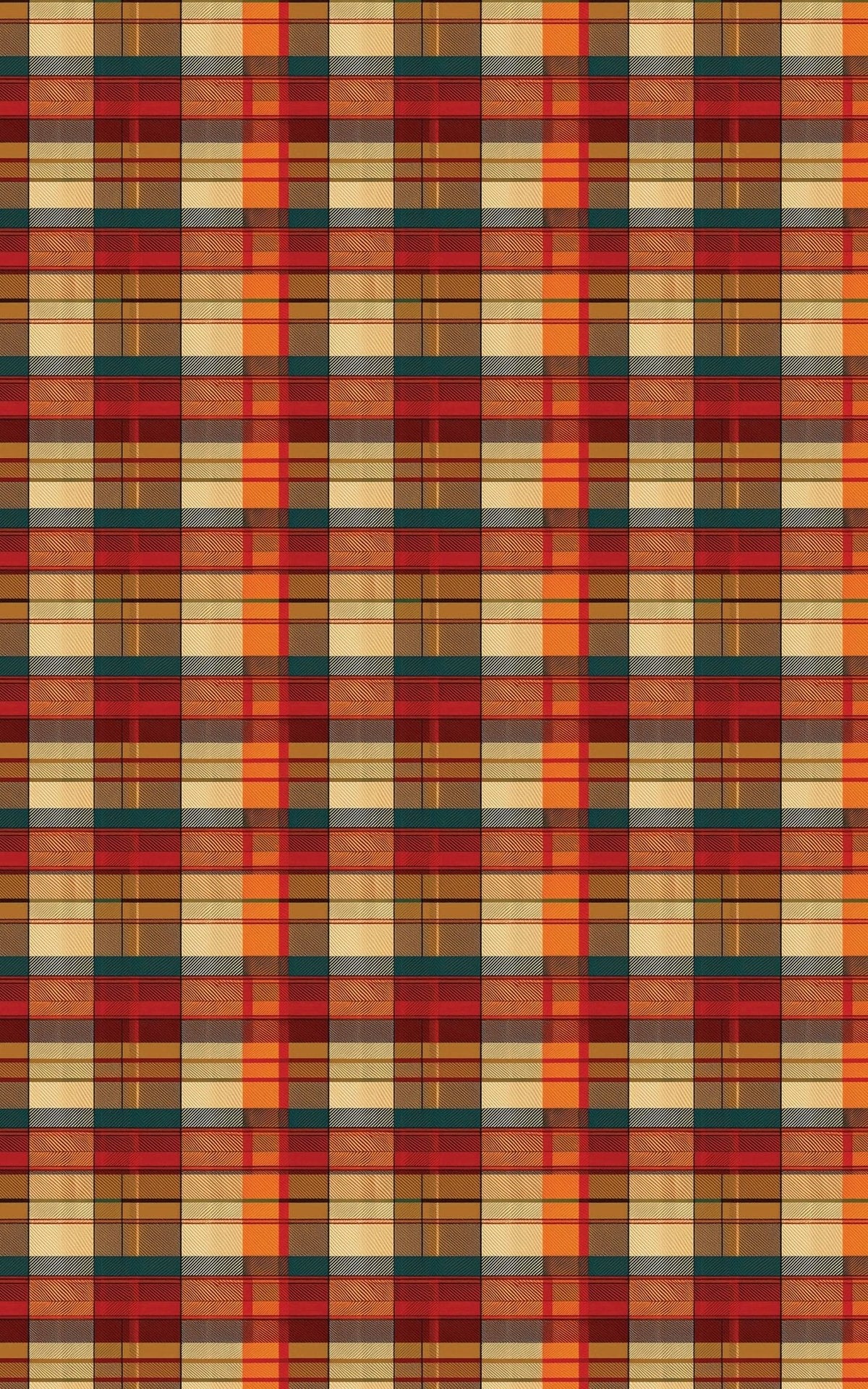 Autumn Orchard Plaid Wrapping Paper