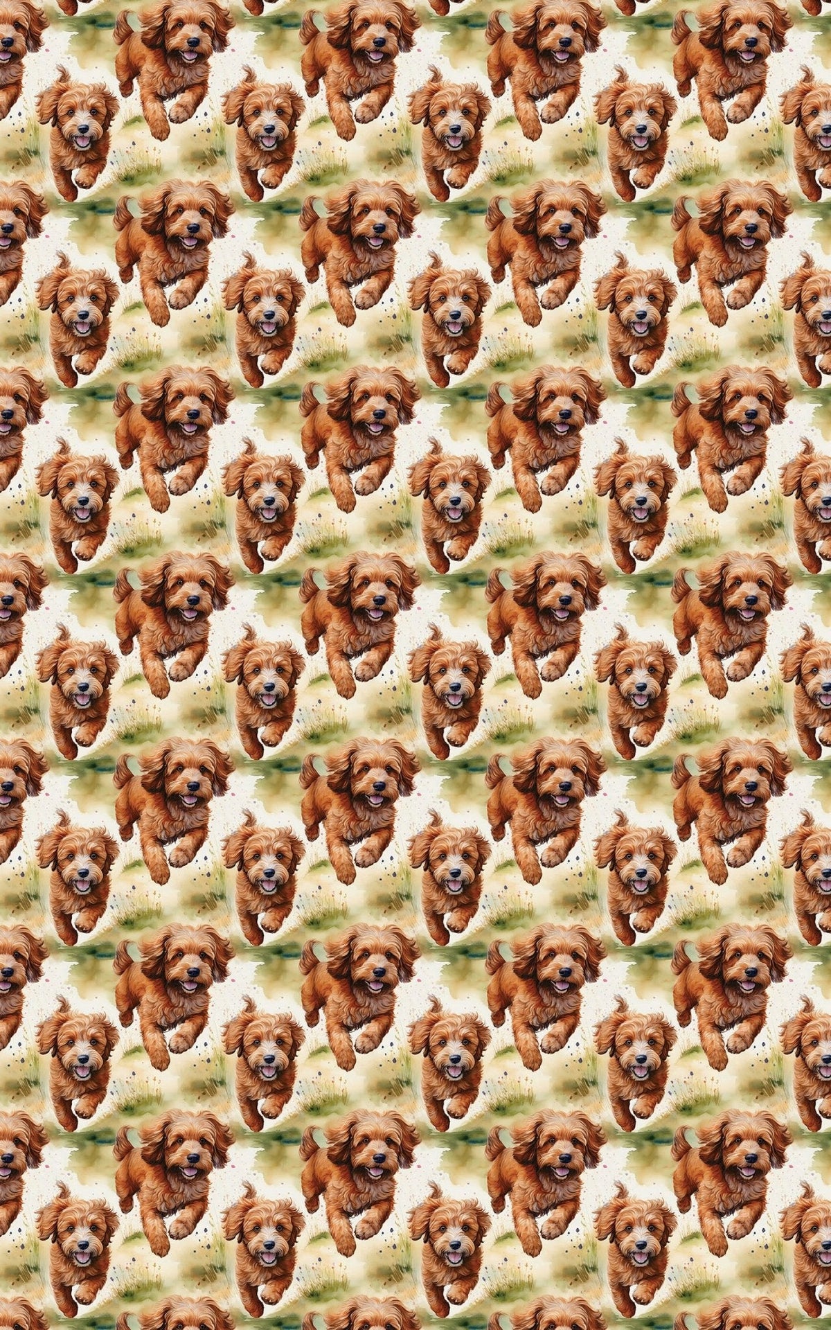 Sunlit Cavapoo Fields Wrapping Paper