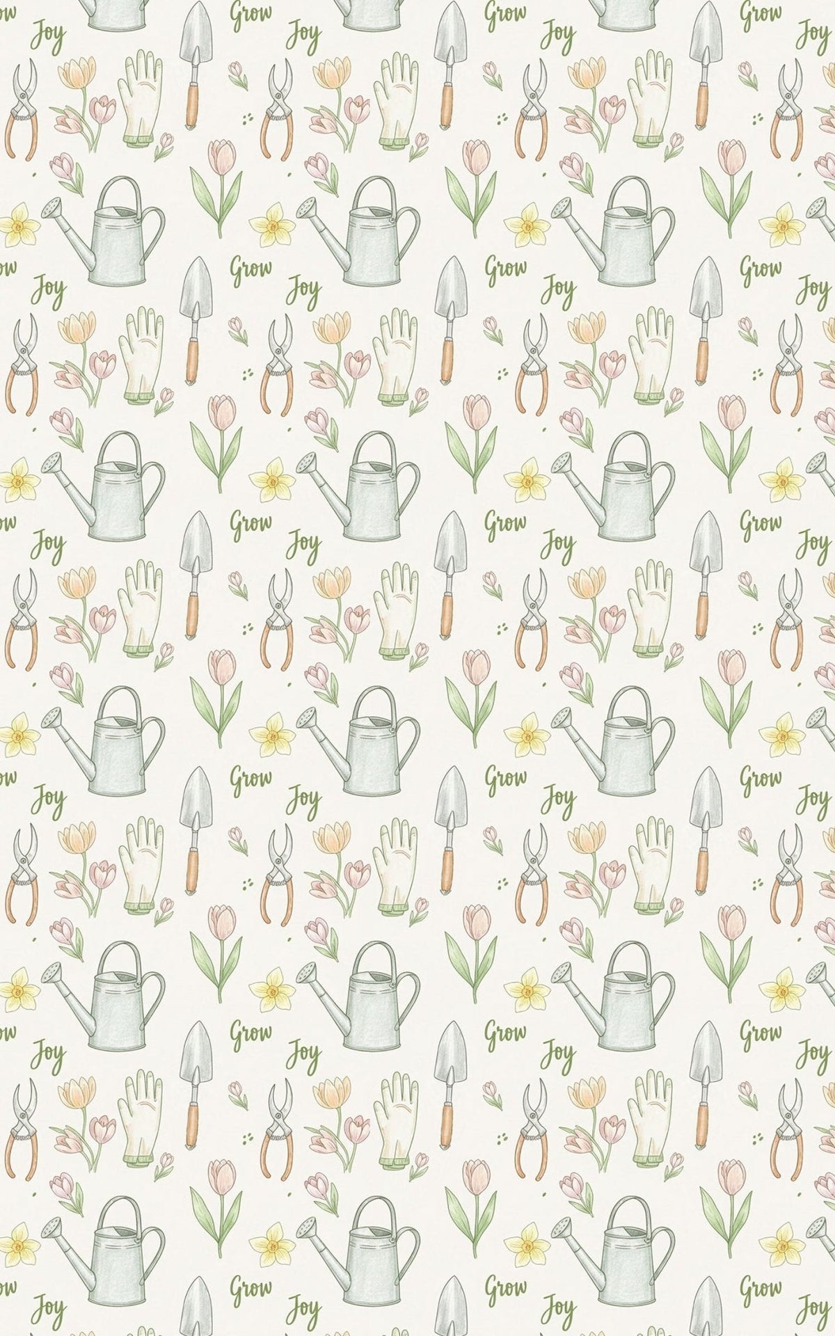 Garden Tools Wrapping Paper