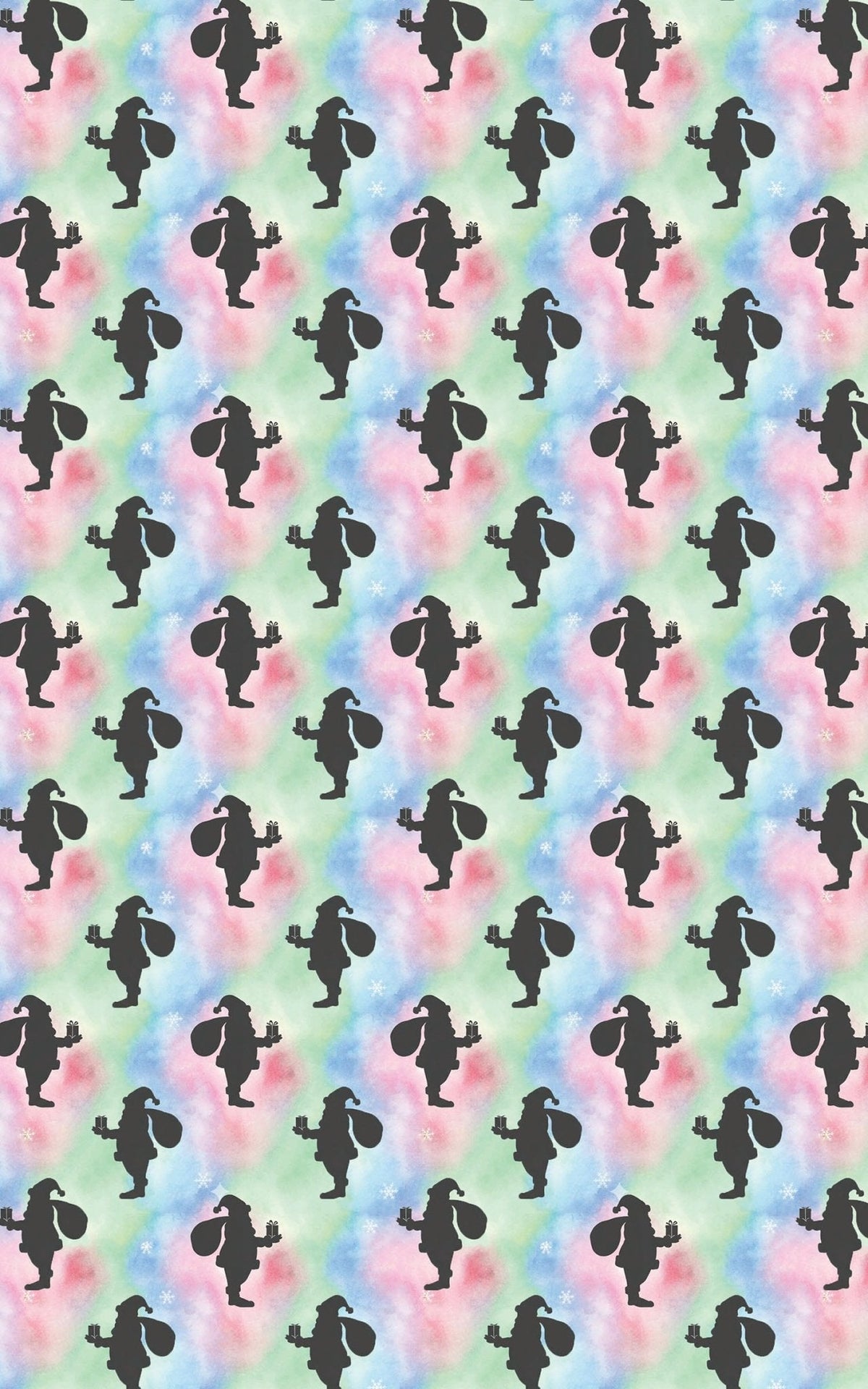 Santa Silhouettes Wrapping Paper