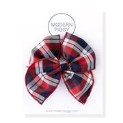 Patriotic Plaid | Petite Party Bow