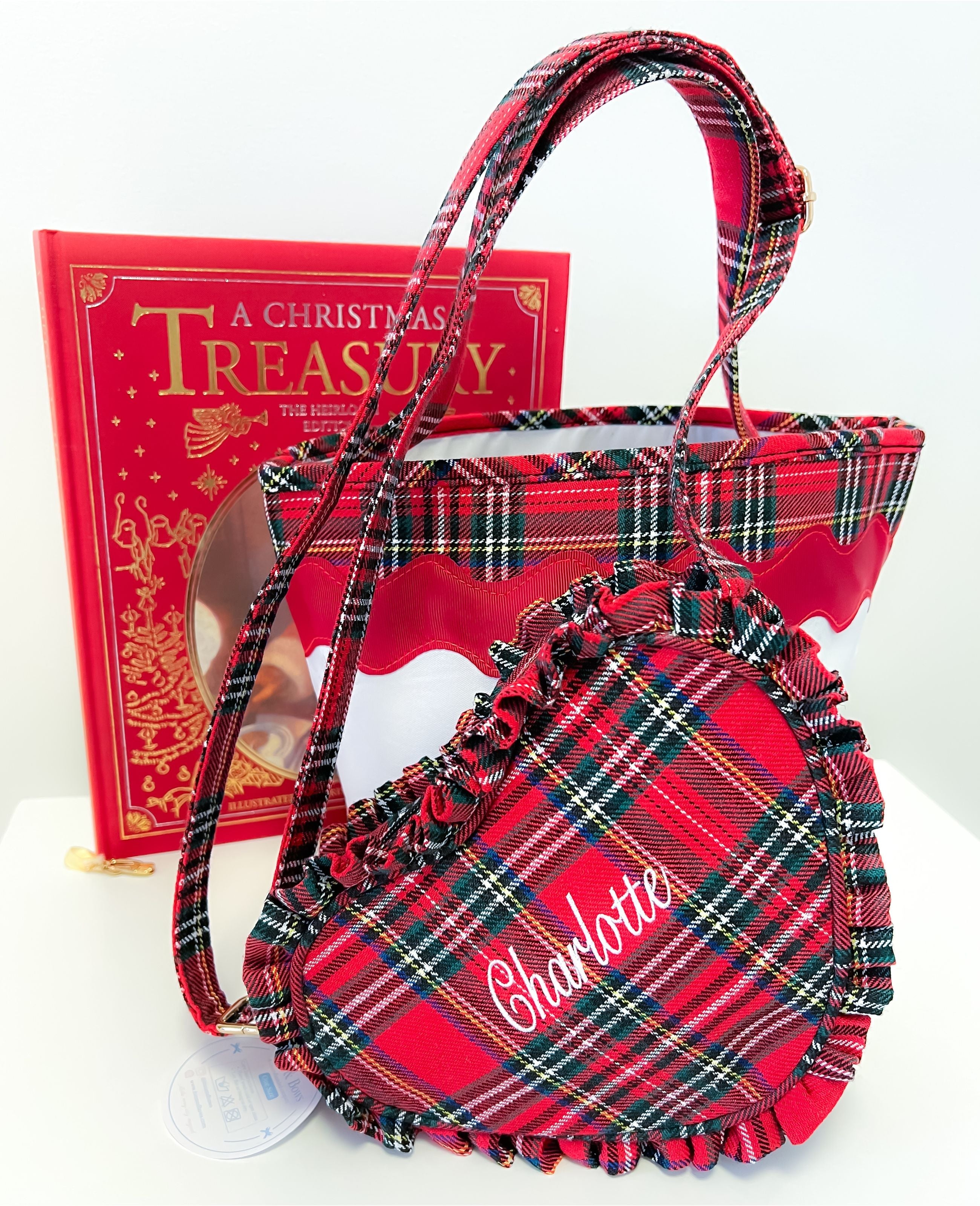 Heart Purse, Red Plaid