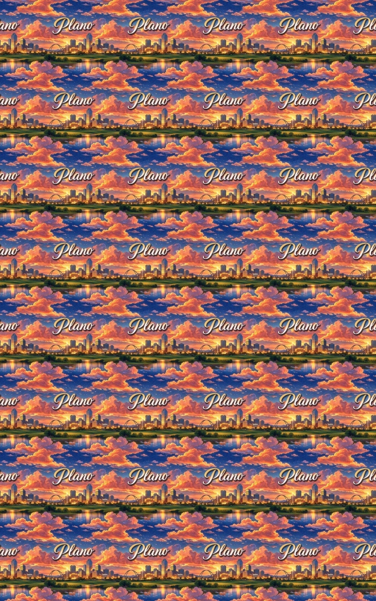 Plano Texas Twilight Wrapping Paper