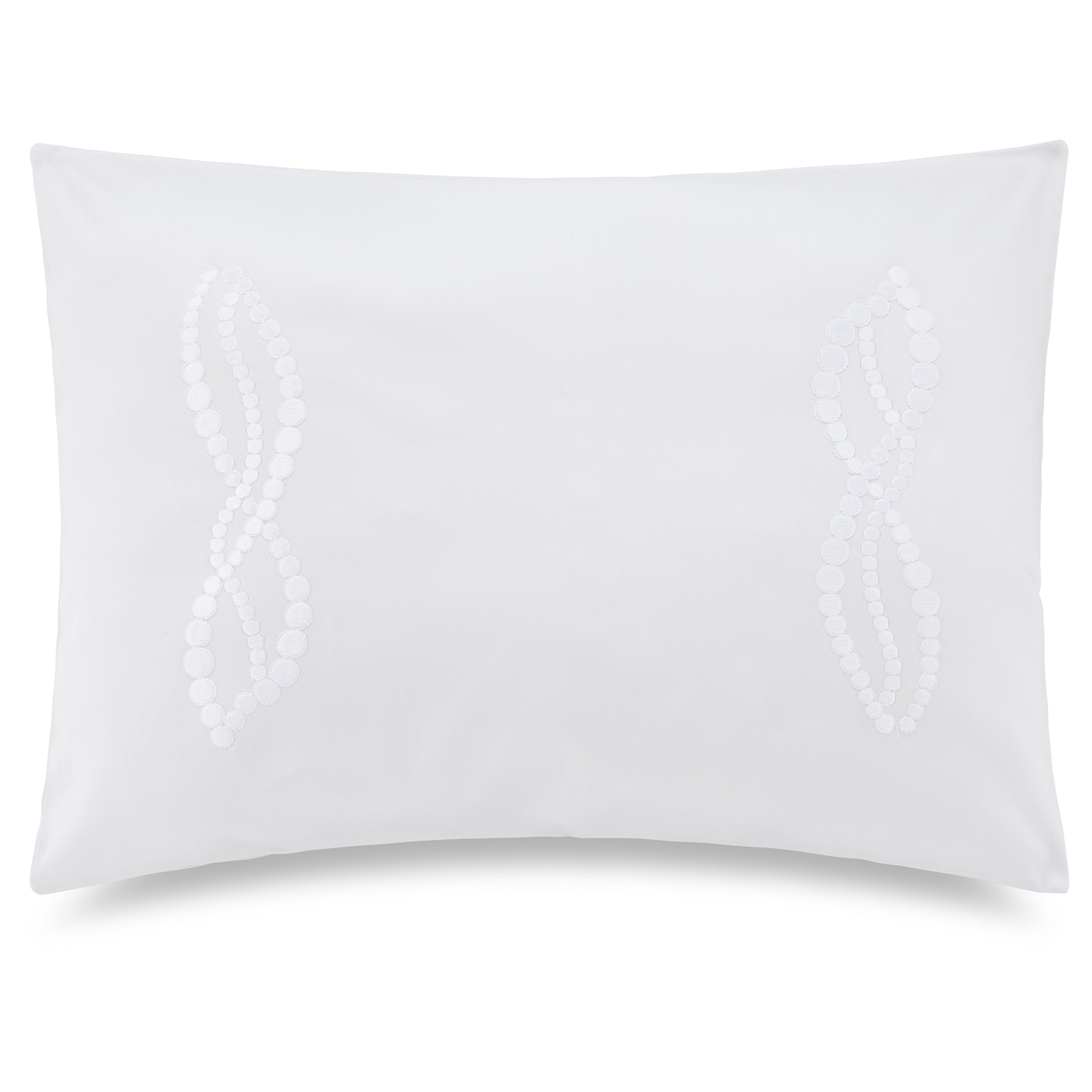 Embroidered Pillowcase - Platinum Pearl Ropes