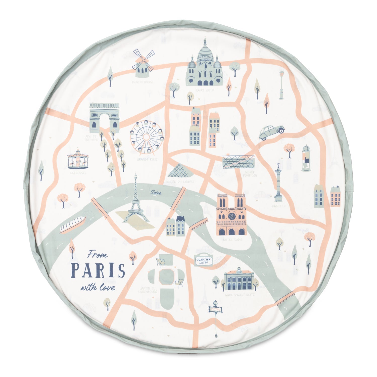 Paris Map Toy Storage Bag