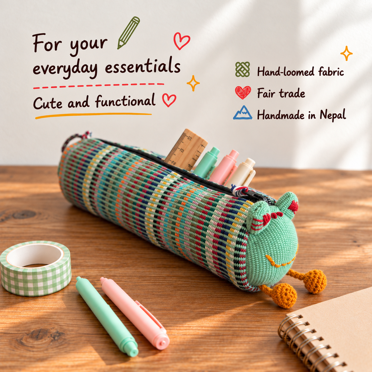Fair Trade Animal Pen Case - Frog