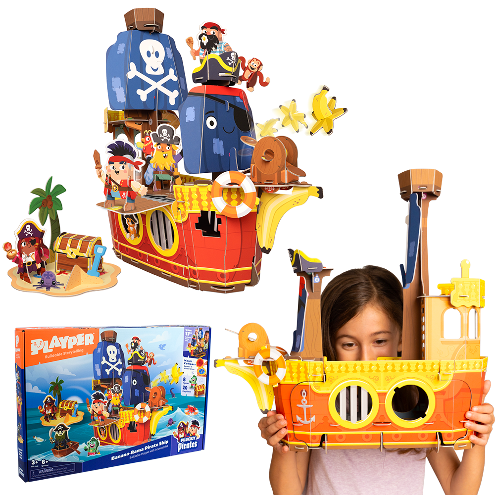 Banana-rama Pirate Ship: Plucky Pirates Buildable Playset