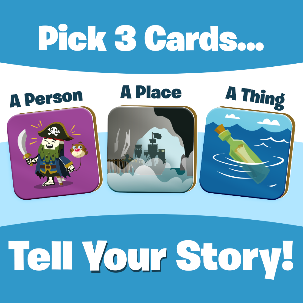 Story Starters: Create A Story Cards For Kids - Pirate Max Edition