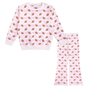 Football Trellis Sweatshirt & Flare Legging Set