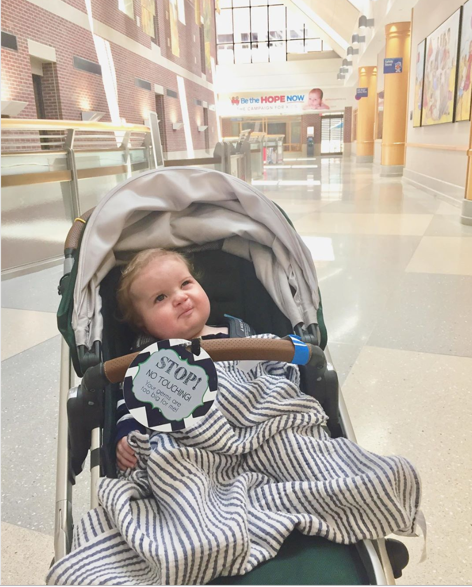 Stop No Touching Boy Car Seat Sign Tag