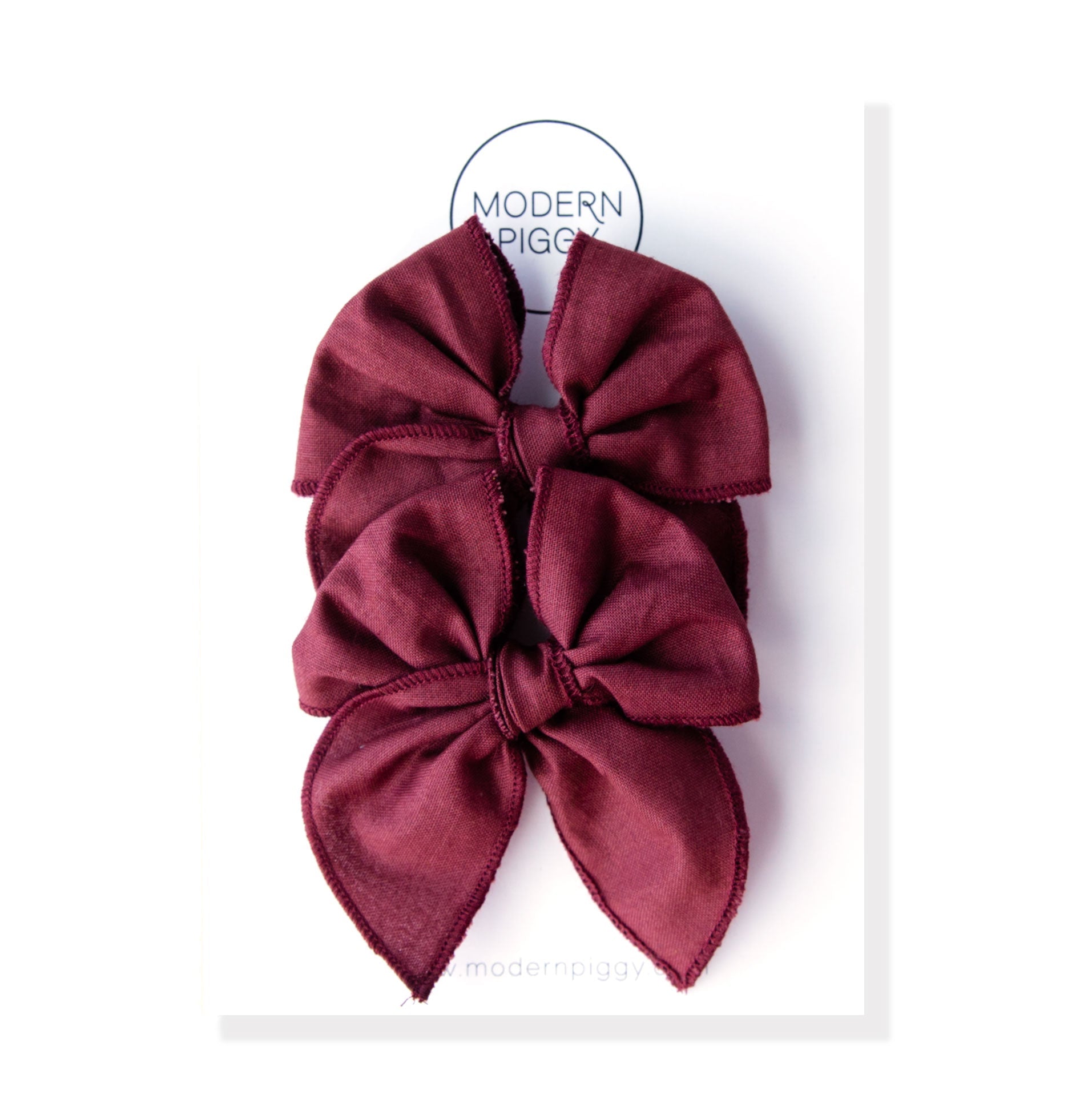 Garnet | Pigtail Set - Petite Party Bow