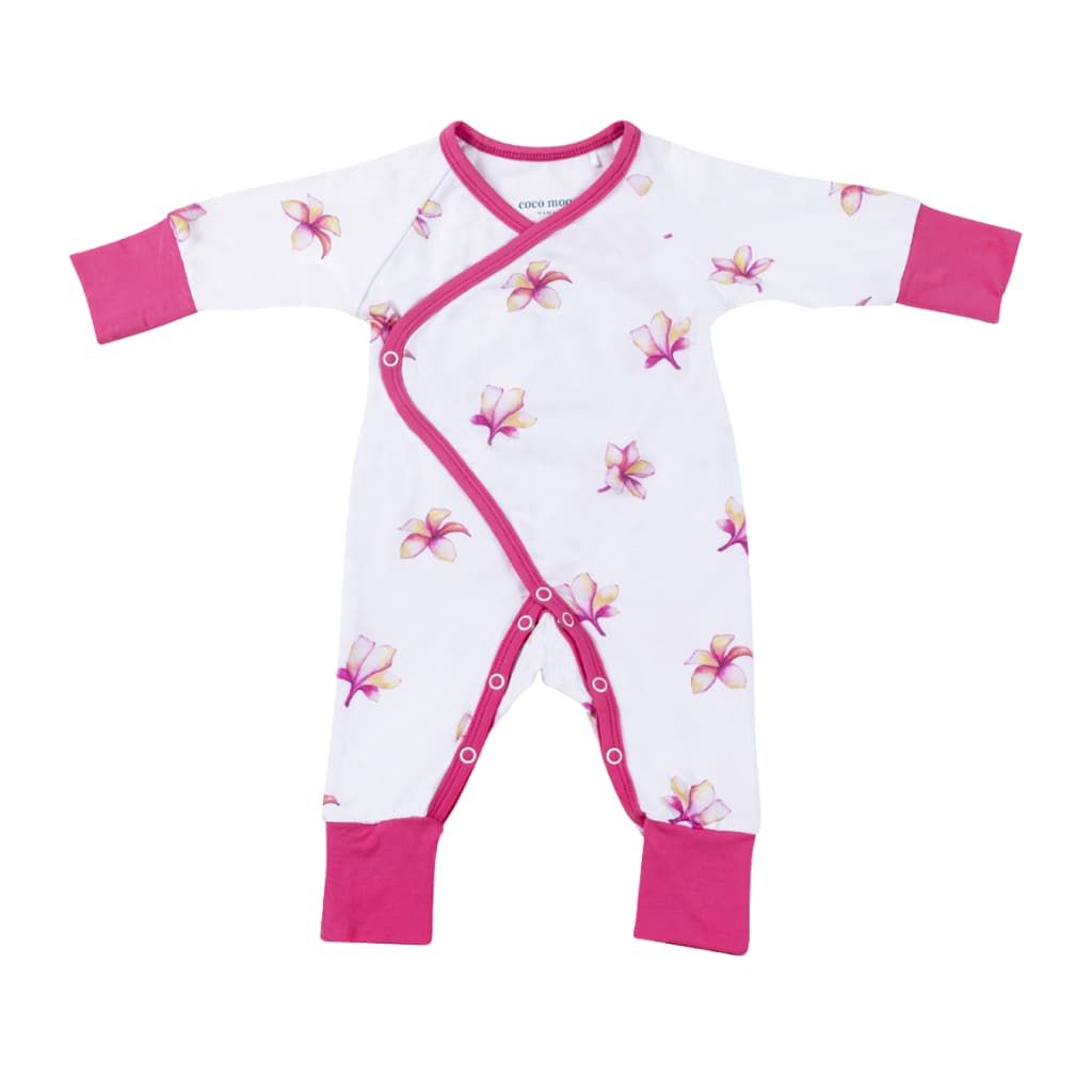 Plumeria Bamboo Newborn Coverall