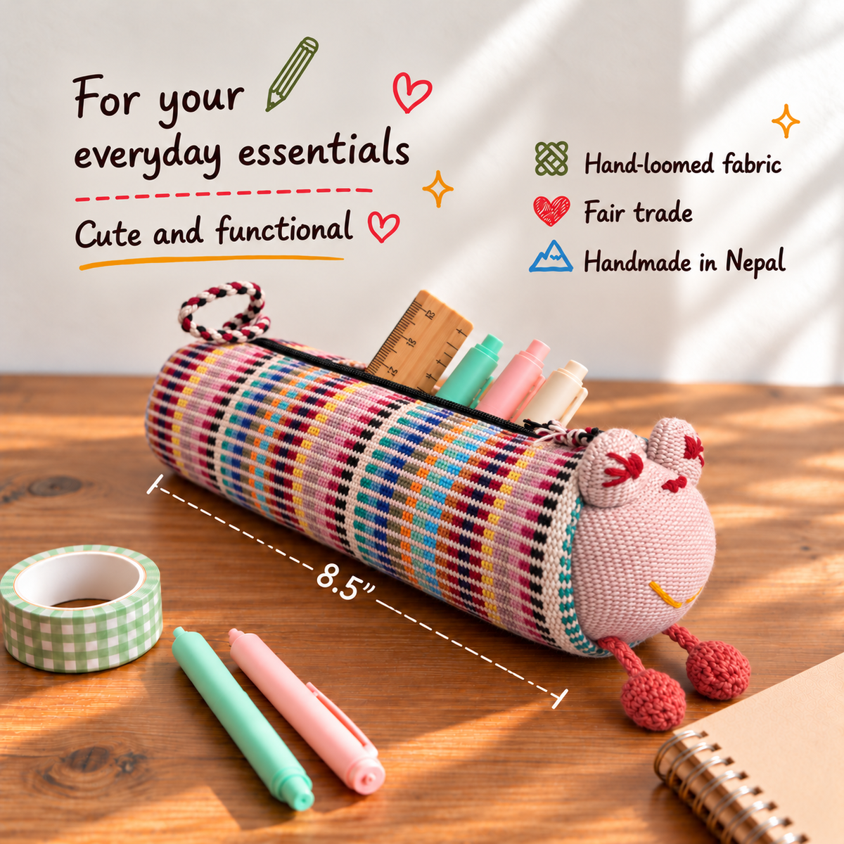 Fair Trade Animal Pen Case - Frog