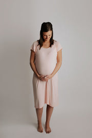 Heavenly Pink Mommy Labor And Delivery Nursing Hospital Gown