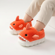 Plush Shark Slippers Warm And Non-slip Ages 3-14