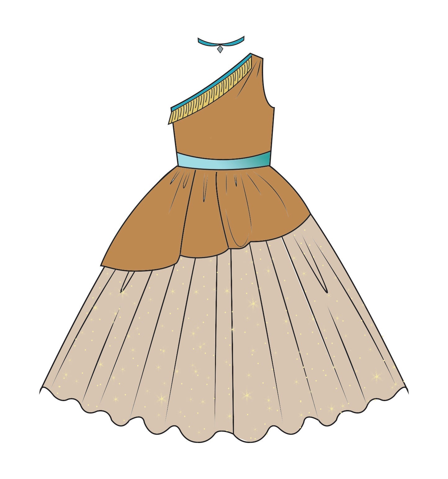 Princess Pocahontas Costume Dress