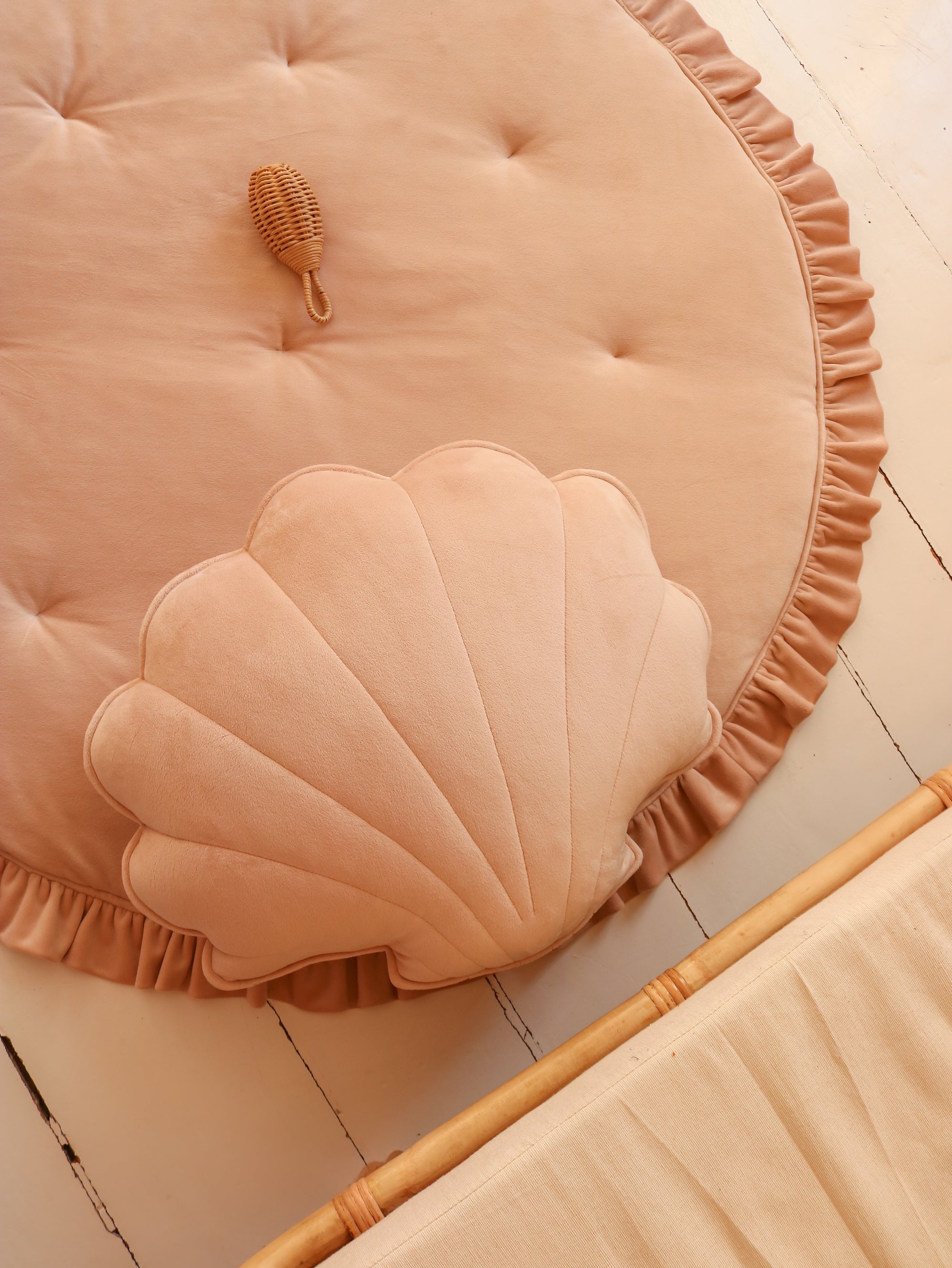 Soft Velvet Latte Shell Pillow