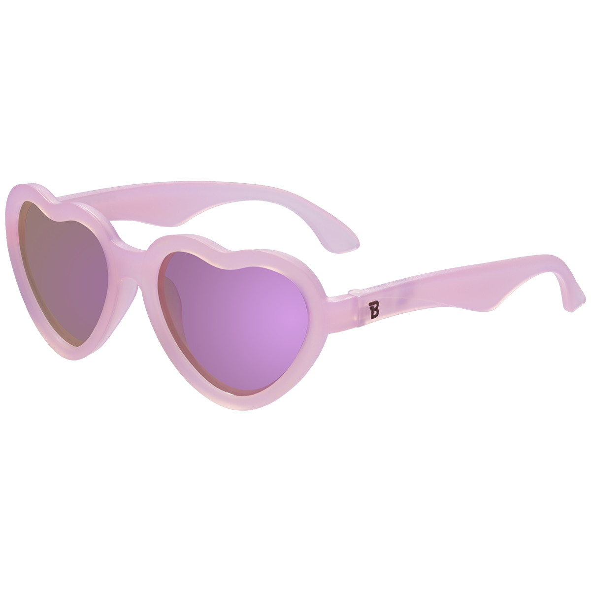 Frosted Pink Heart | Purple Polarized Mirrored Lenses