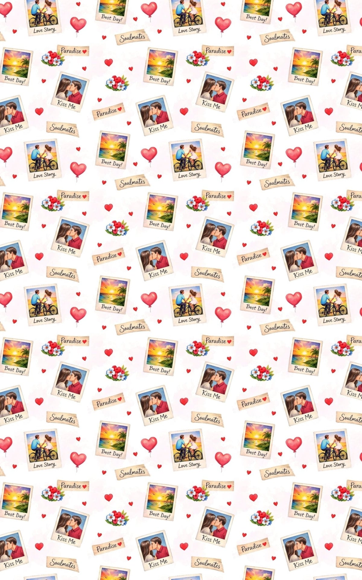Polaroid Love Memories Wrapping Paper