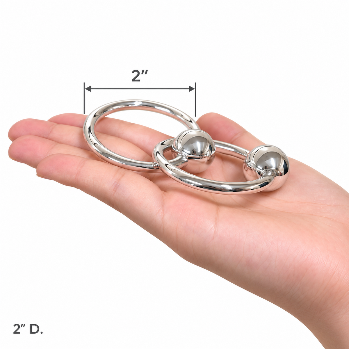 Krysaliis Sterling Silver Baby Teether Rattle -  2 Ring