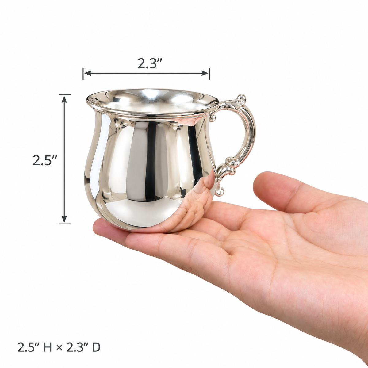 Krysaliis Sterling Silver Baby Cup - Bulge Victorian