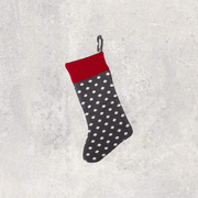 Dots Stocking - Grey/red