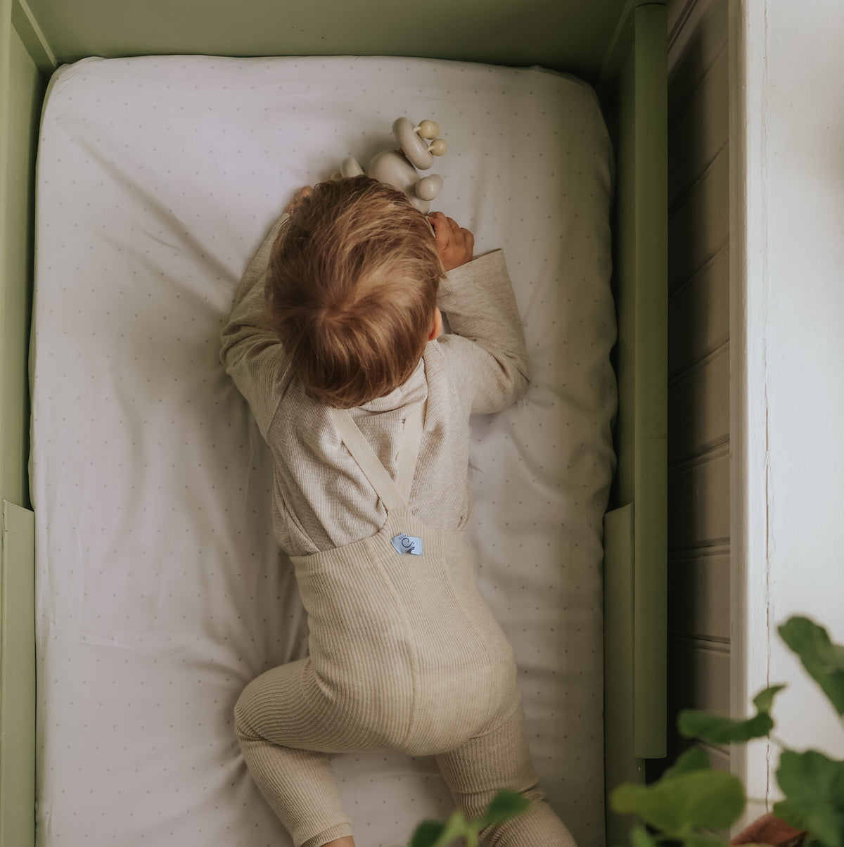 Classic Polka Dot Crib Sheet - Blue