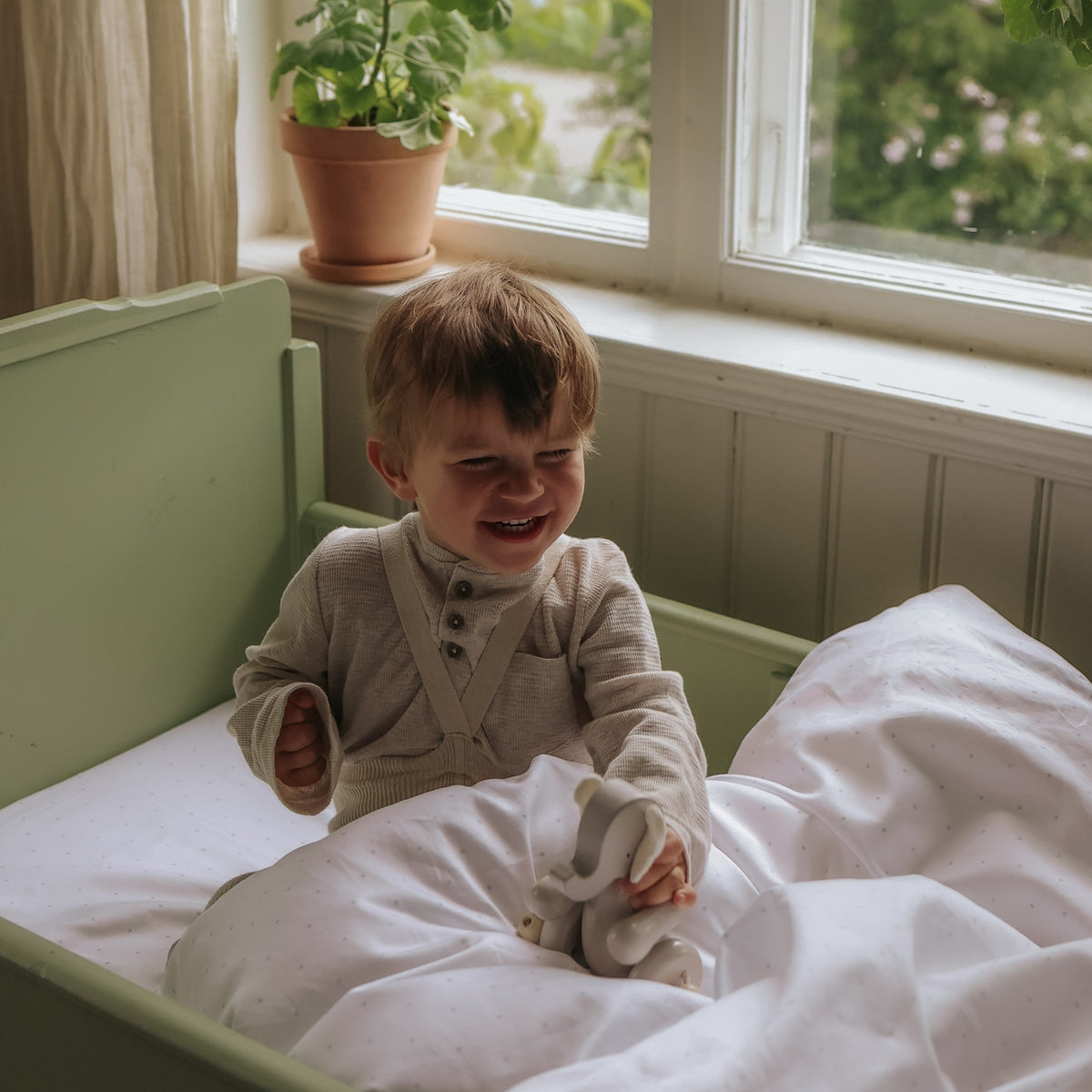 Classic Polka Dot Toddler Duvet - Blue