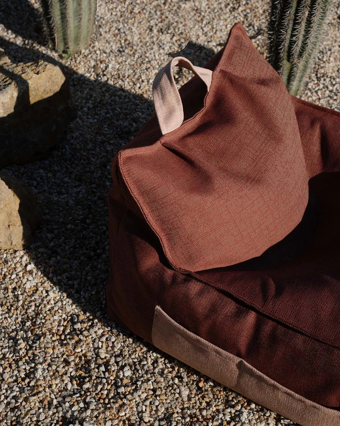 Pomegranate Outdoor Beanbag Chair & Ottoman Set