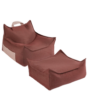 Pomegranate Outdoor Beanbag Chair & Ottoman Set