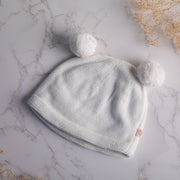 Pom Pom Baby Beanie Ivory
