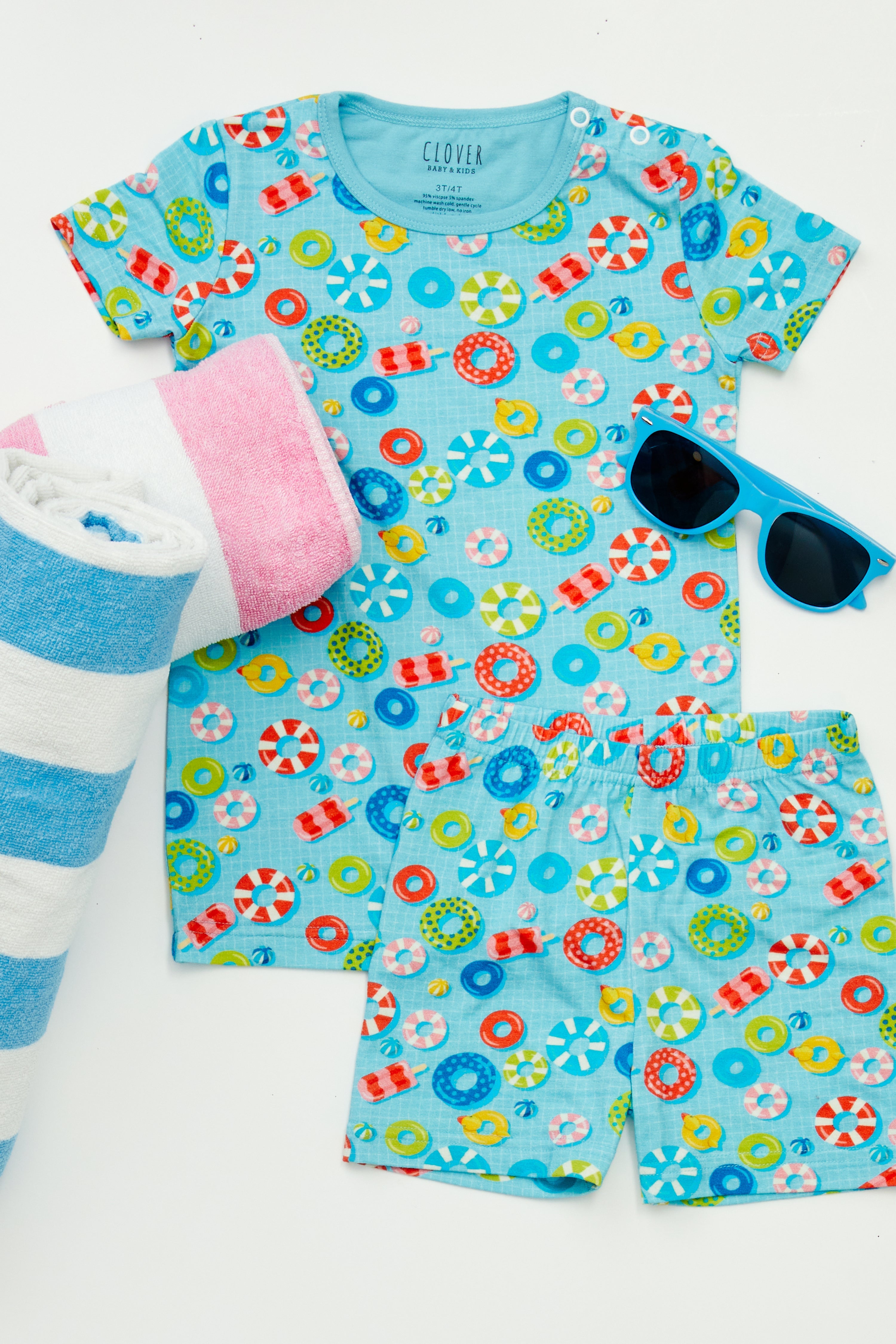 Shorts Pajama Set - Pool Floats