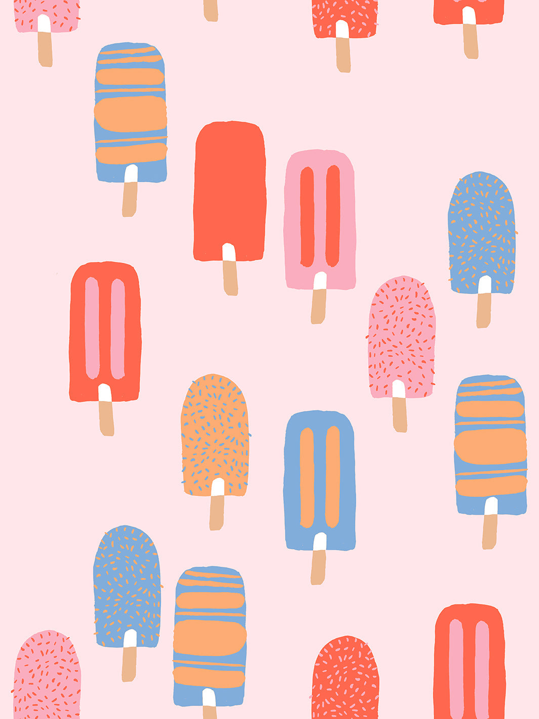 'popsicles' Wallpaper By Tea Collection - Pink
