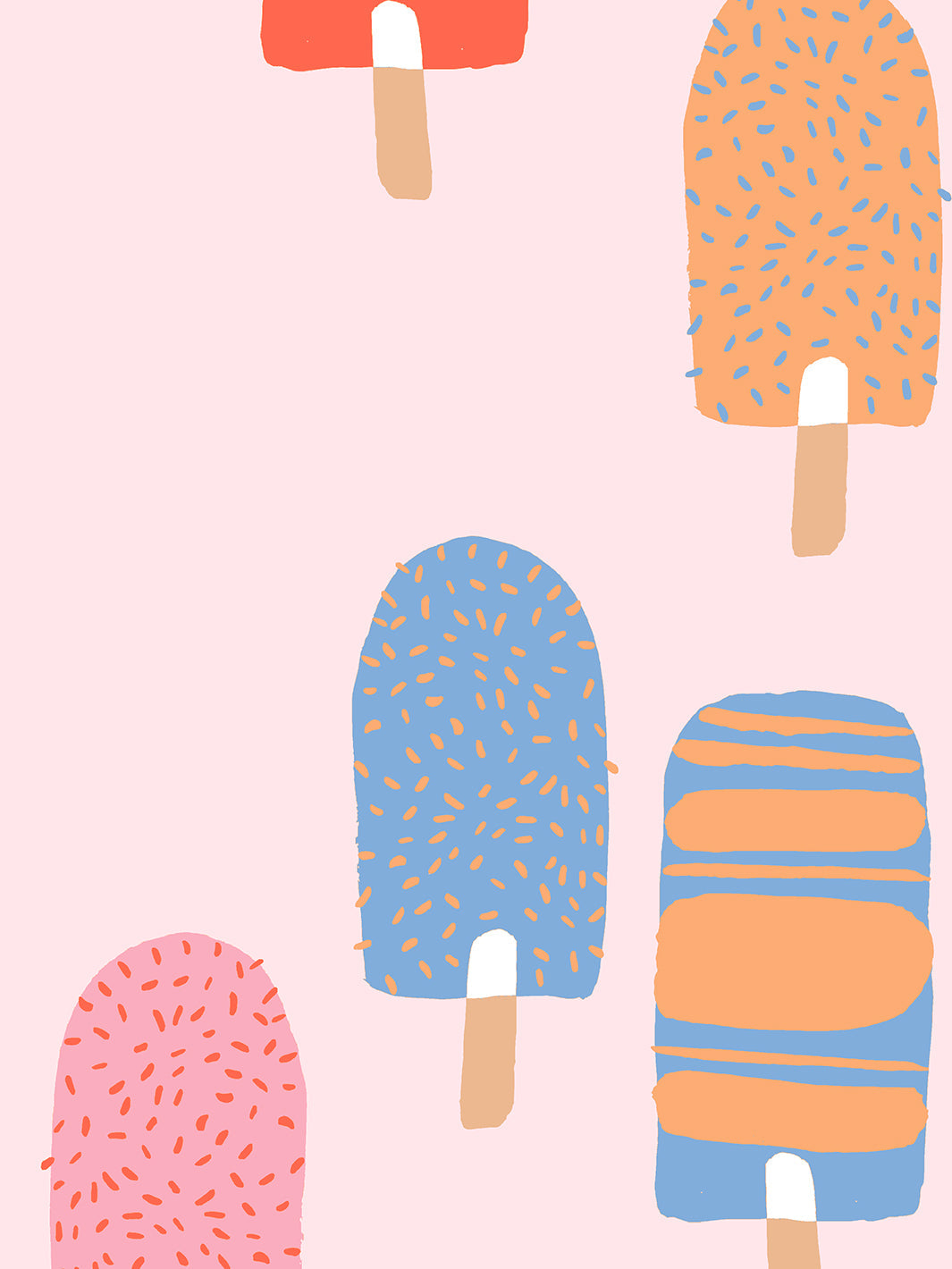 'popsicles' Wallpaper By Tea Collection - Pink