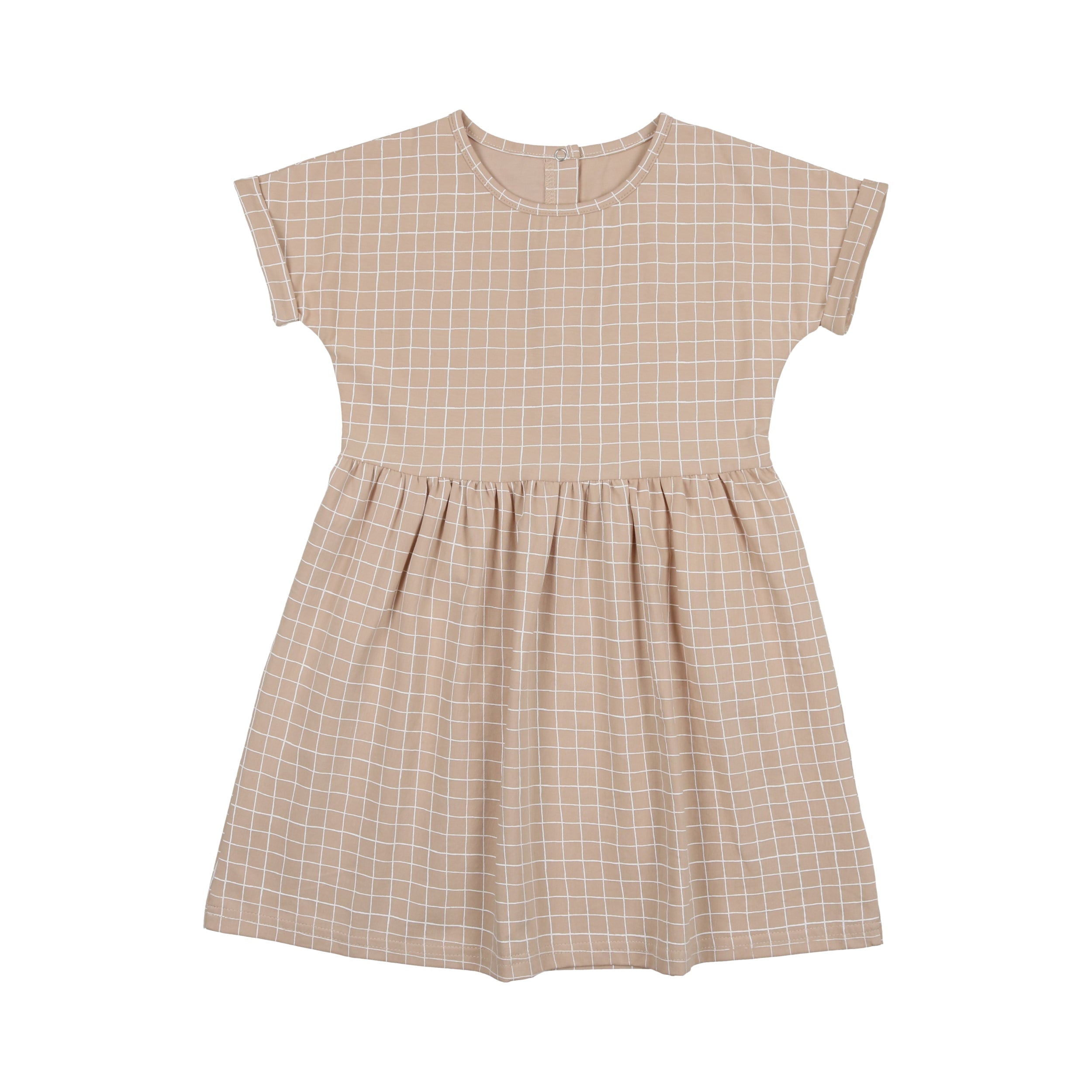Grid Dress-sand
