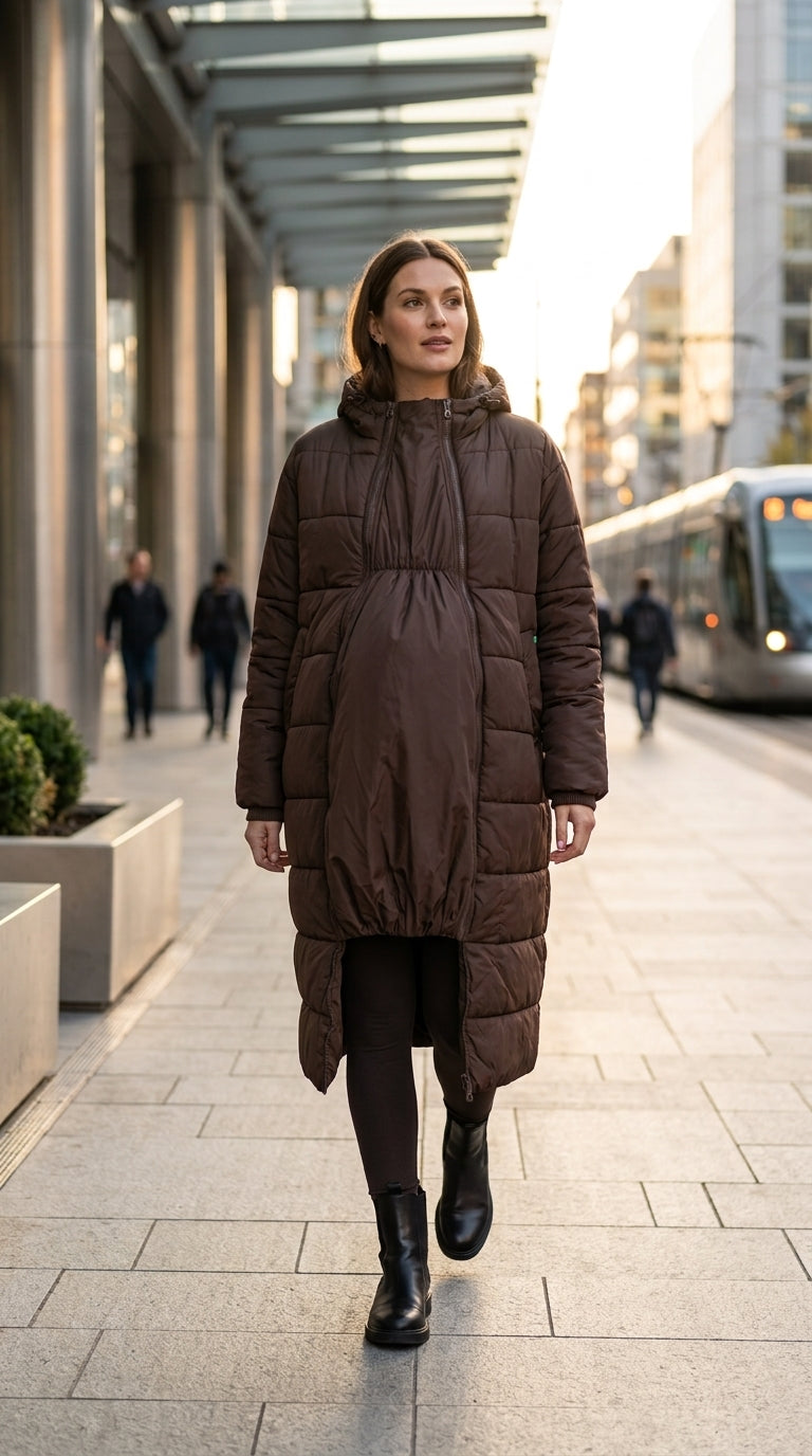 Penelope 3 In 1 Long Puffer Maternity Coat
