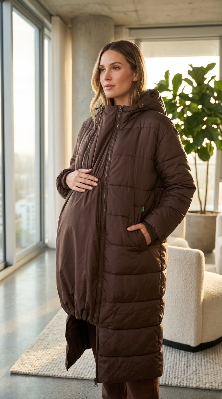 Penelope 3 In 1 Long Puffer Maternity Coat