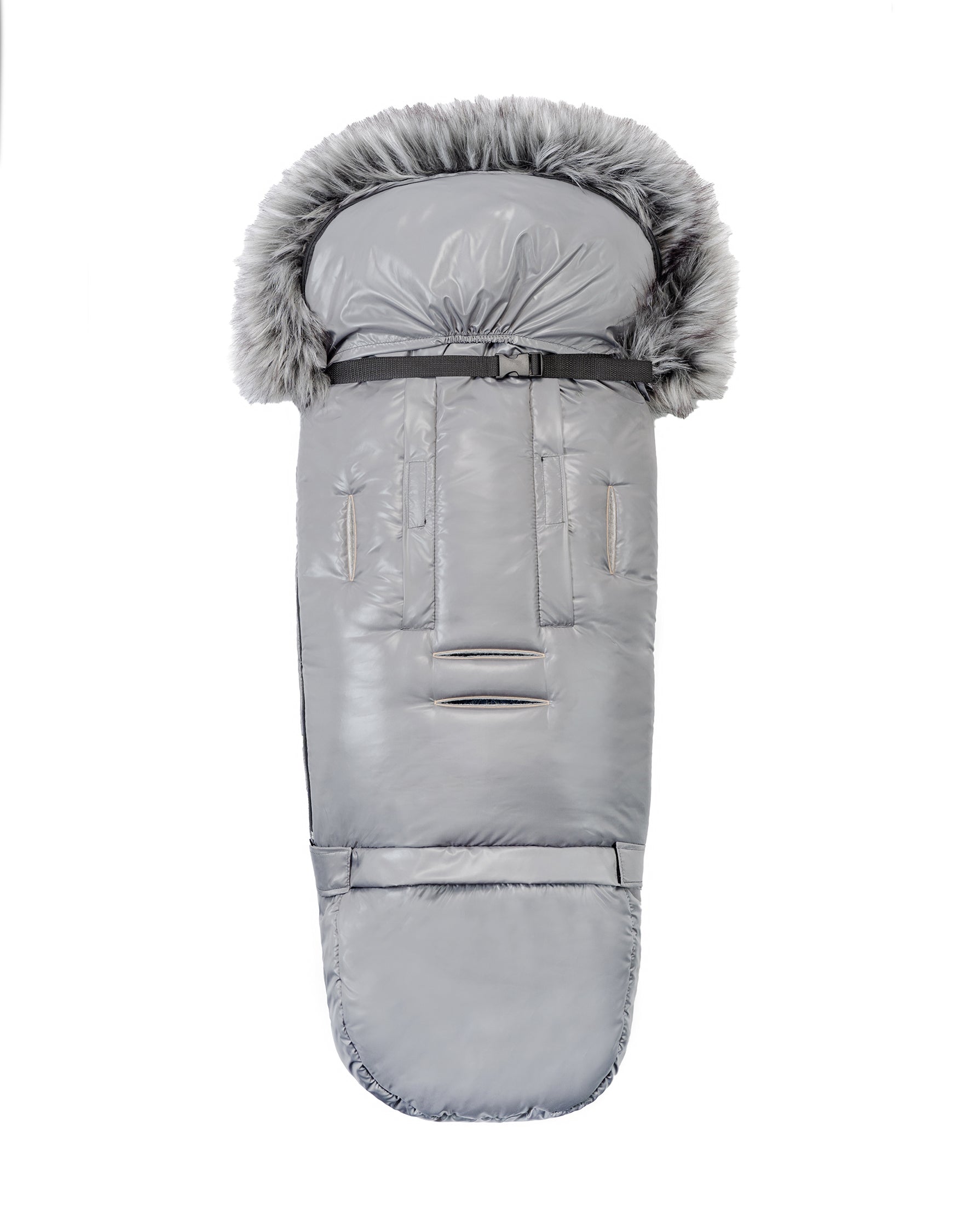 Pastel Dark Gray Organic Premium Wool Adjustable Footmuff